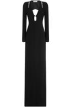 Mugler Mugler Floor Length Gown With Cut-out Back - Black