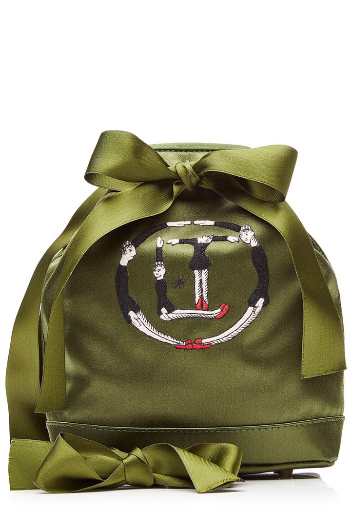 Olympia Le-tan Olympia Le-tan Embellished Silk Bucket Bag