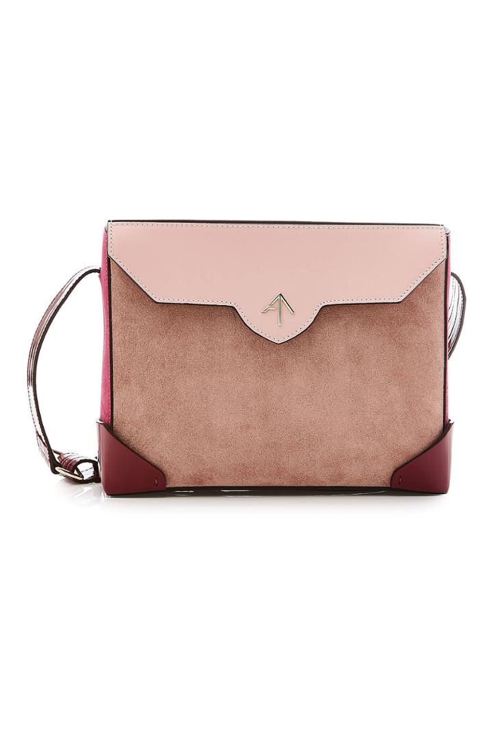 Manu Atelier Manu Atelier Bold Shoulder Bag In Leather And Suede
