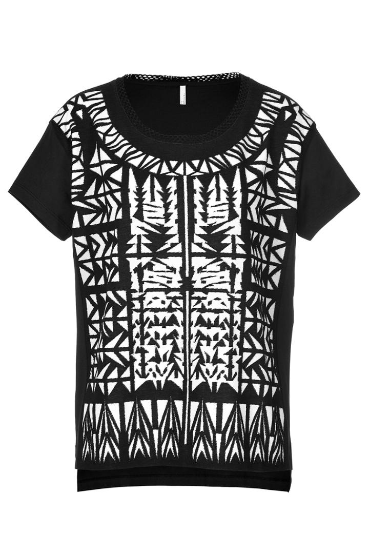 Faith Connexion Faith Connexion Cotton Blend Burnout Top - Multicolor