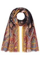Etro Etro Wool-silk Paisley Print Scarf - Multicolored