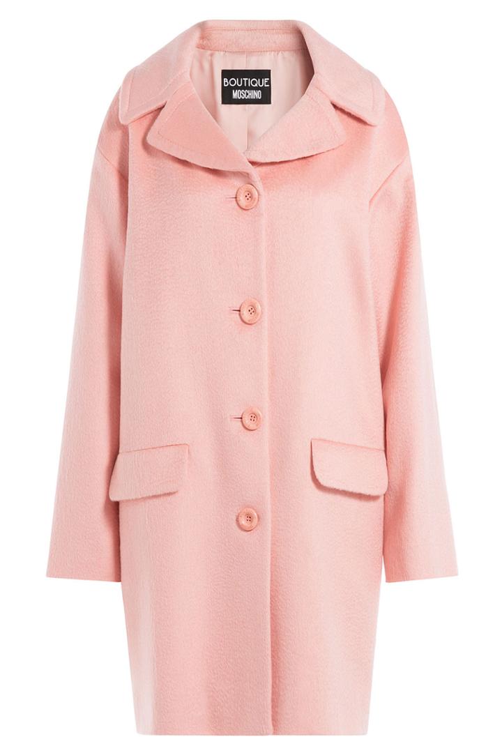 Boutique Moschino Boutique Moschino Wool-mohair Cocoon Coat - Rose