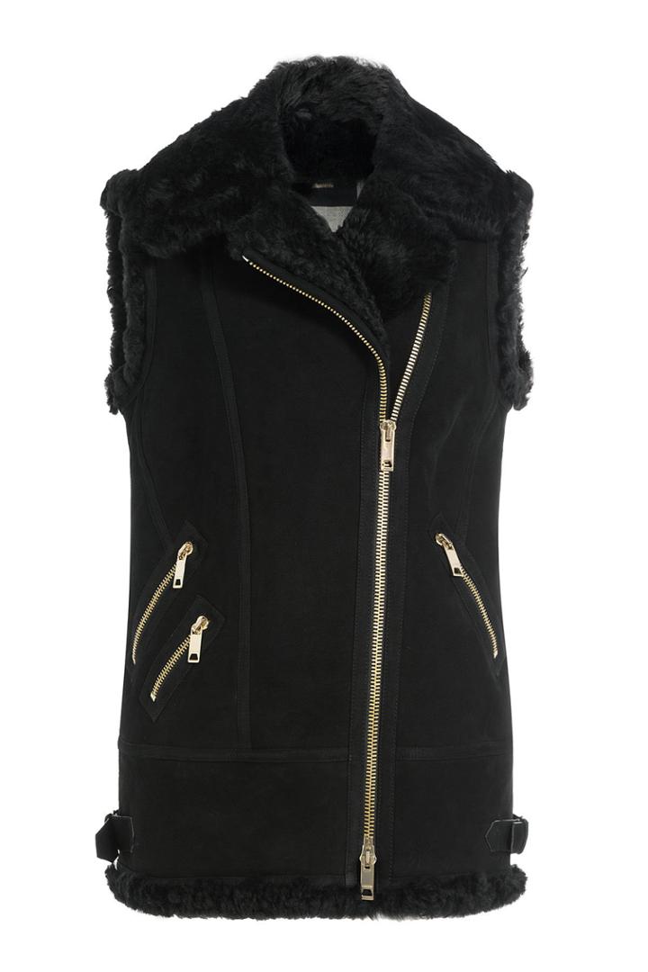 Burberry Brit Burberry Brit Suede And Shearling Biker Vest