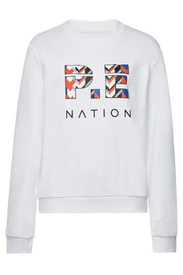 P.e. Nation P.e. Nation Tri-ball Printed Cotton Sweatshir