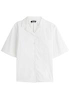 Jil Sander Navy Erene Cotton Poplin Blouse