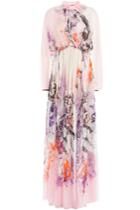 Roberto Cavalli Roberto Cavalli Floor Length Printed Silk Gown - Multicolored