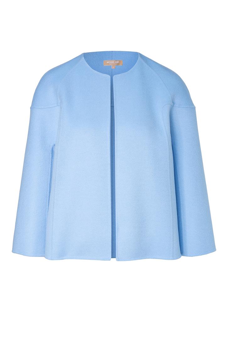 Michael Kors Michael Kors Wool-angora-cashgora Melton Jacket - Blue
