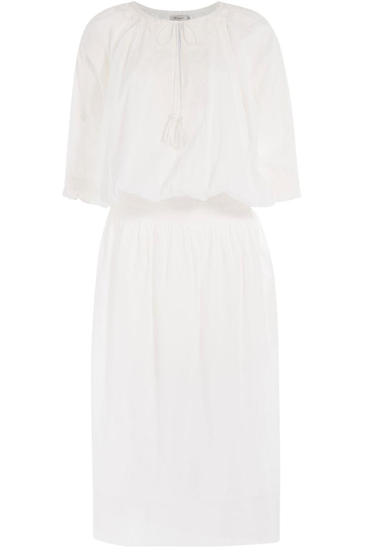 Mes Demoiselles Mes Demoiselles Cotton Dress With Embrodiery - White