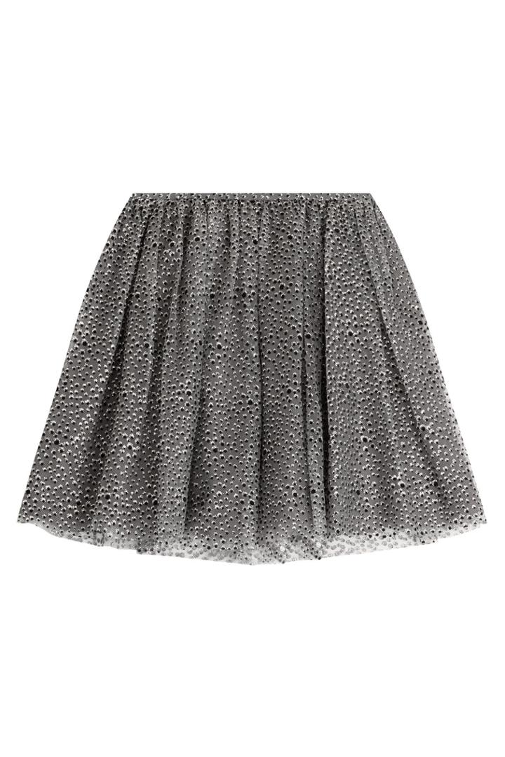 R.e.d. Valentino R.e.d. Valentino Tulle Mini Skirt With Glitter - Grey
