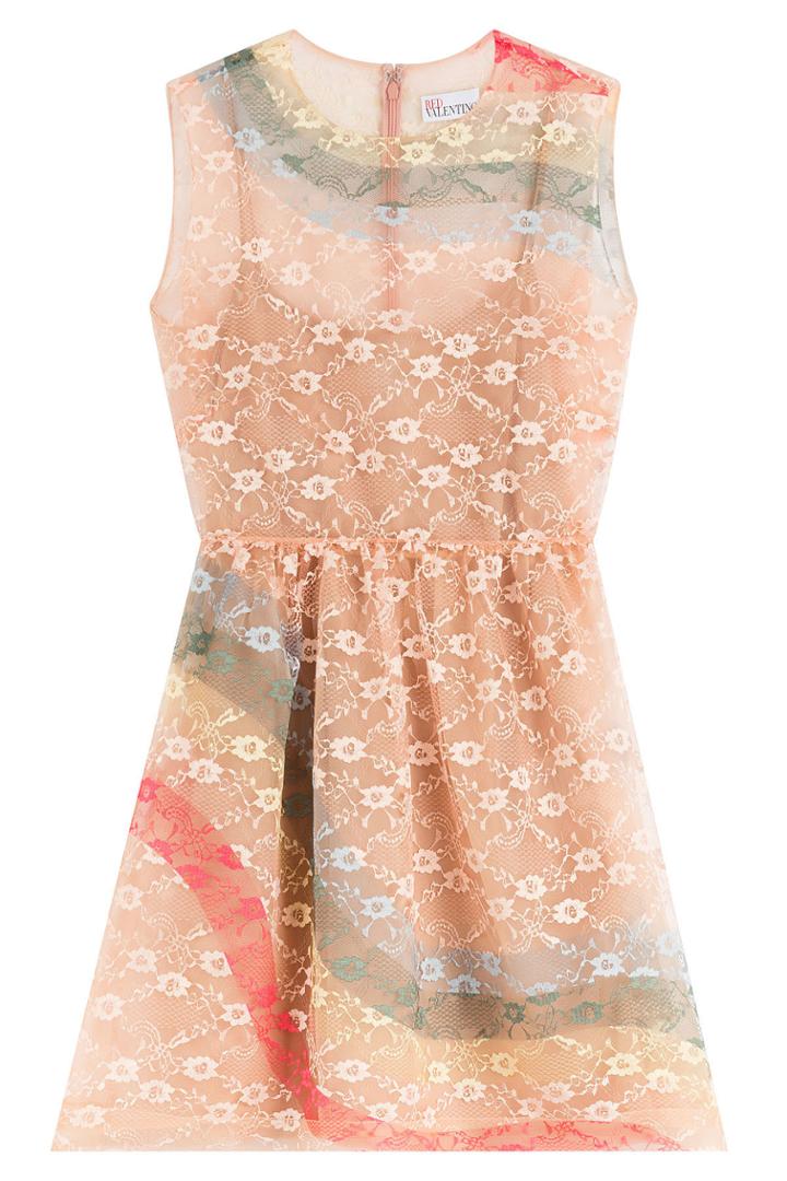 R.e.d. Valentino R.e.d. Valentino Sheath Dress With Rainbow Lace Overlay - None