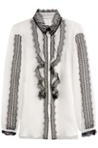 Alberta Ferretti Alberta Ferretti Silk Blouse With Lace - White