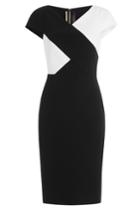 Roland Mouret Roland Mouret Two-tone Crepe Dress