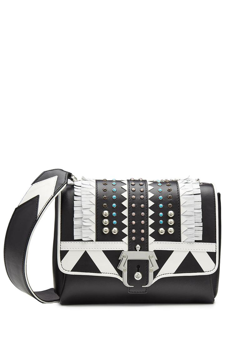 Paula Cademartori Paula Cademartori Embellished Leather Shoulder Bag - Multicolor
