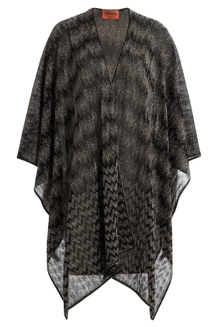 Missoni Missoni Poncho Cardigan With Metallic Thread - Black