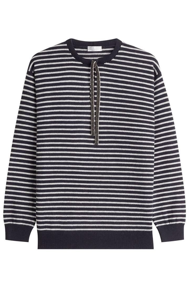 Brunello Cucinelli Brunello Cucinelli Wool-cashmere Striped Pullover