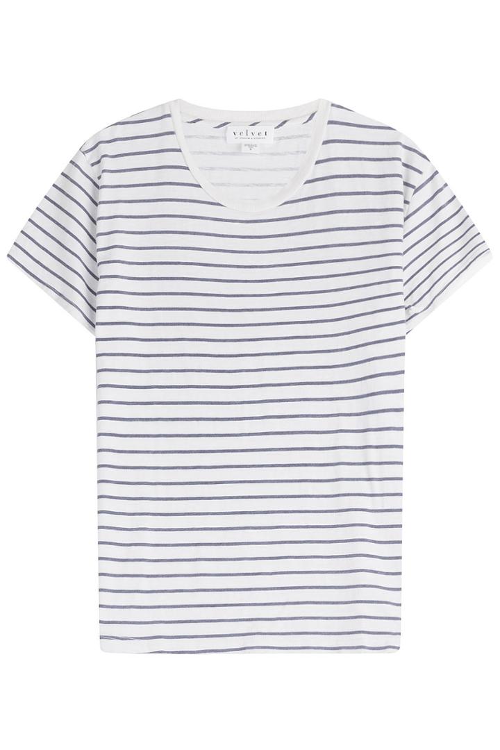 Velvet Velvet Henni Striped Cotton T-shirt - Stripes