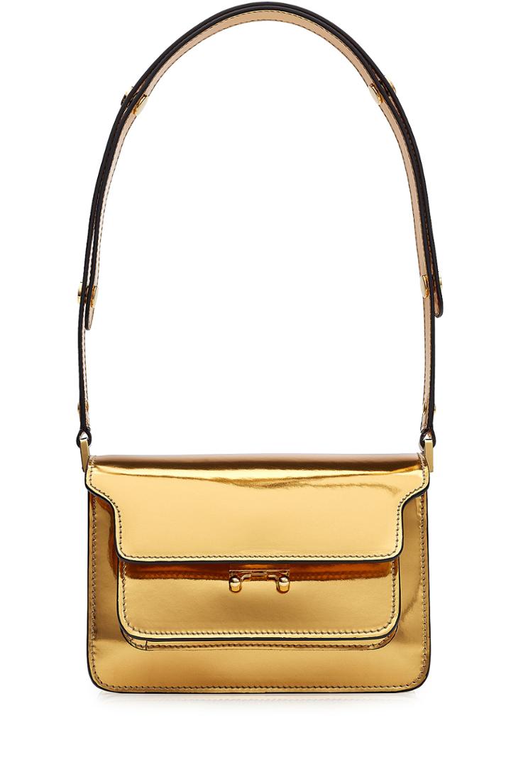 Marni Marni Patent Leather Shoulder Bag - Gold