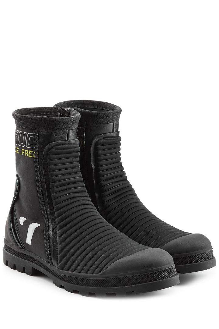 Maison Margiela Maison Margiela Ankle Boots With Leather - Black