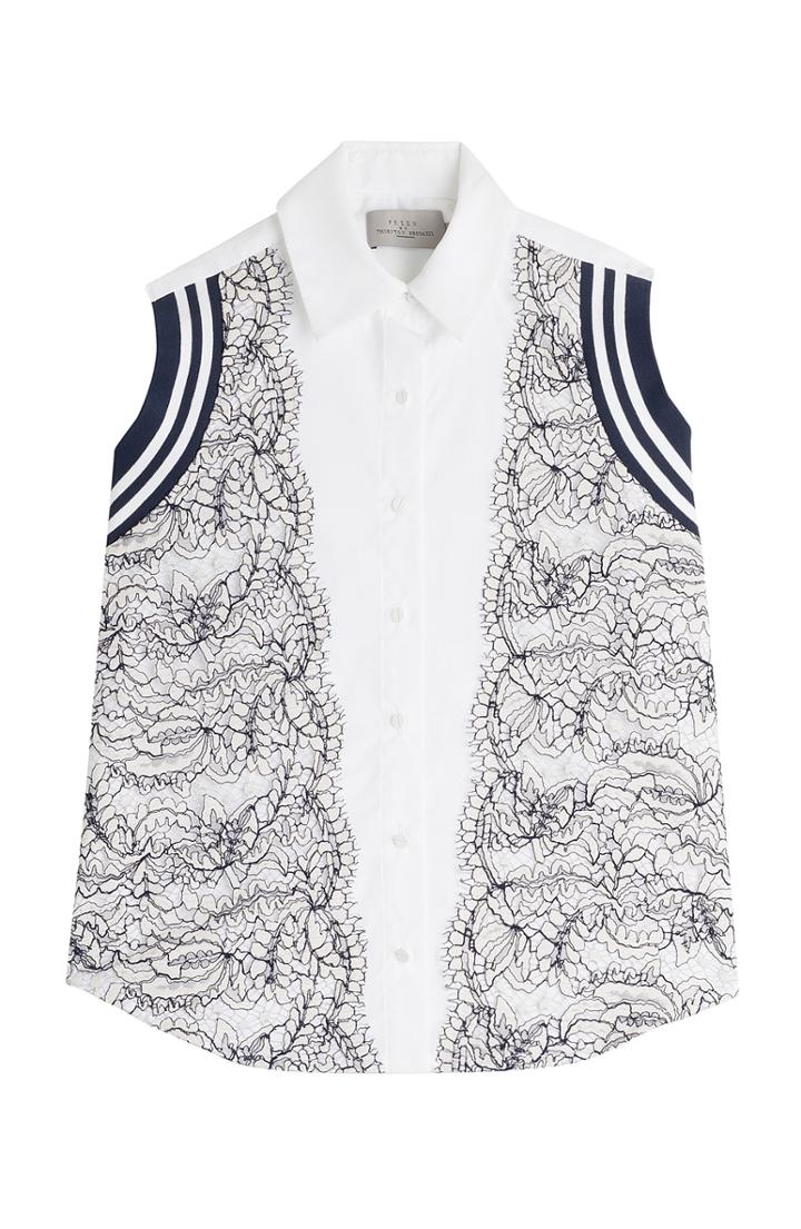 Preen By Thornton Bregazzi Cotton Shirt With Lace
