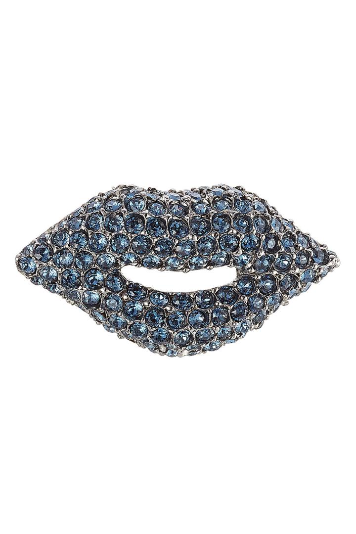 Sonia Rykiel Sonia Rykiel Crystal Lips Brooch