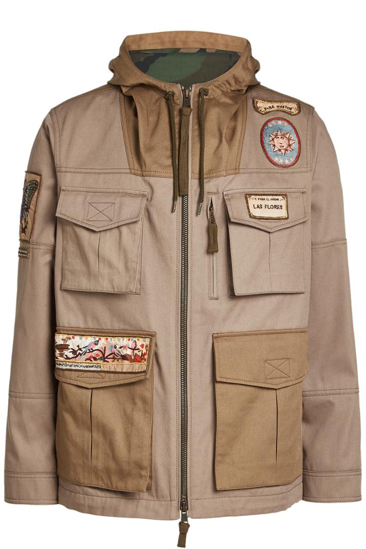 Valentino Valentino Embroidered Cotton Parka