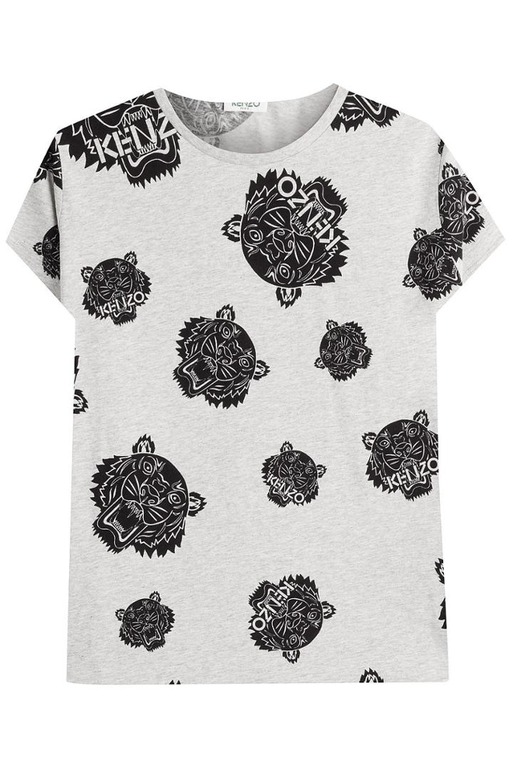 Kenzo Kenzo Cotton Logo Tiger T-shirt - Grey