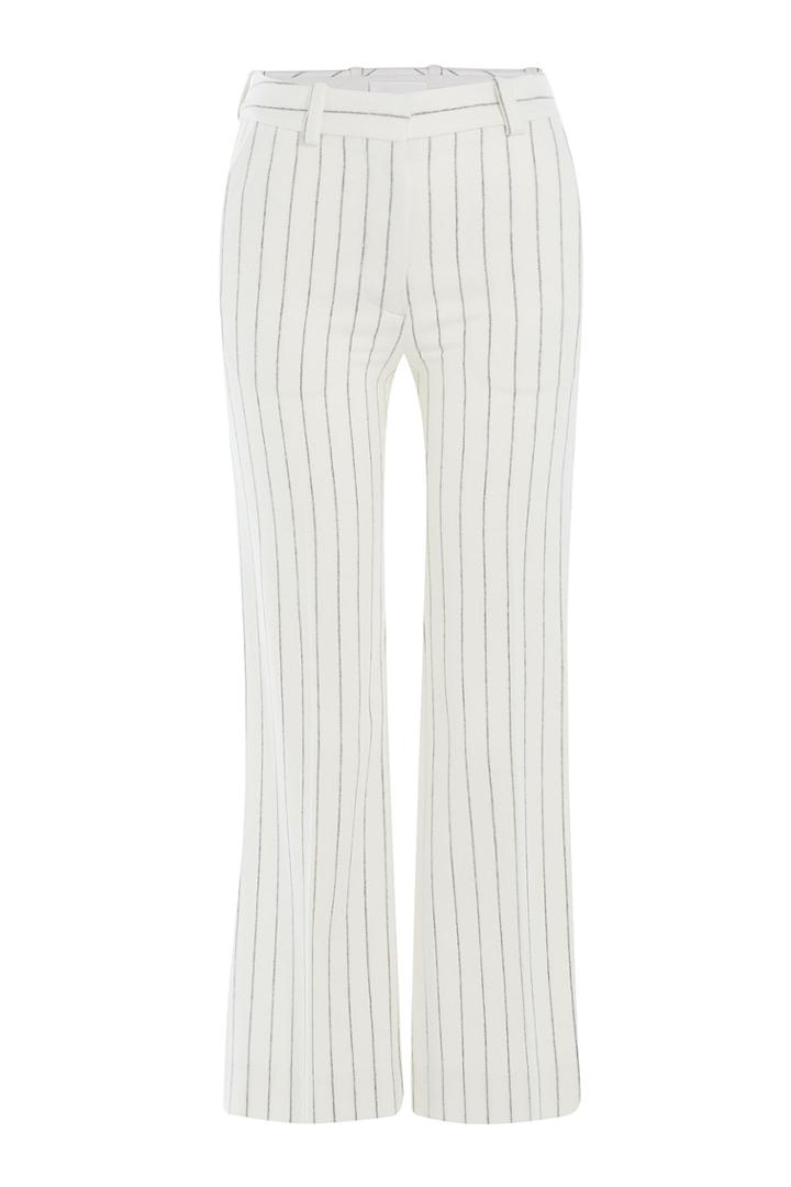Maison Margiela Maison Margiela Cropped Pinstriped Pants - White
