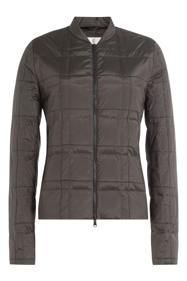 Brunello Cucinelli Brunello Cucinelli Silk Down Jacket With Embellishment - Grey