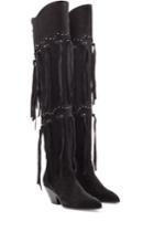 Giuseppe Zanotti Giuseppe Zanotti Fringed Over-the-knee Suede Boots - Black