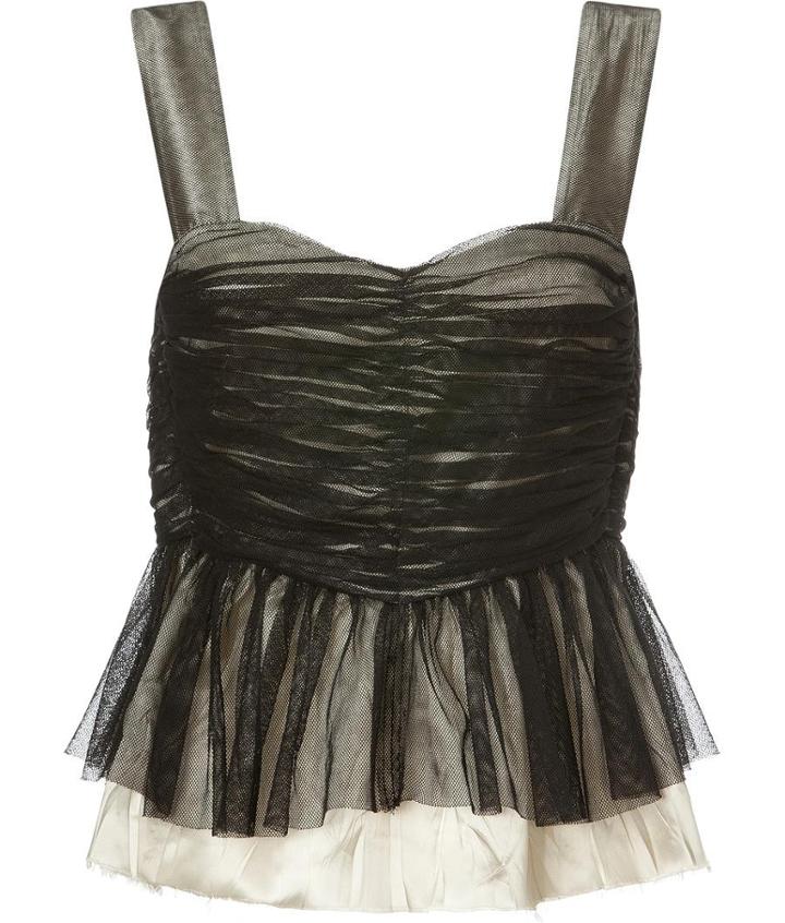 Maison Martin Margiela Cotton/tulle Tank With Peplum