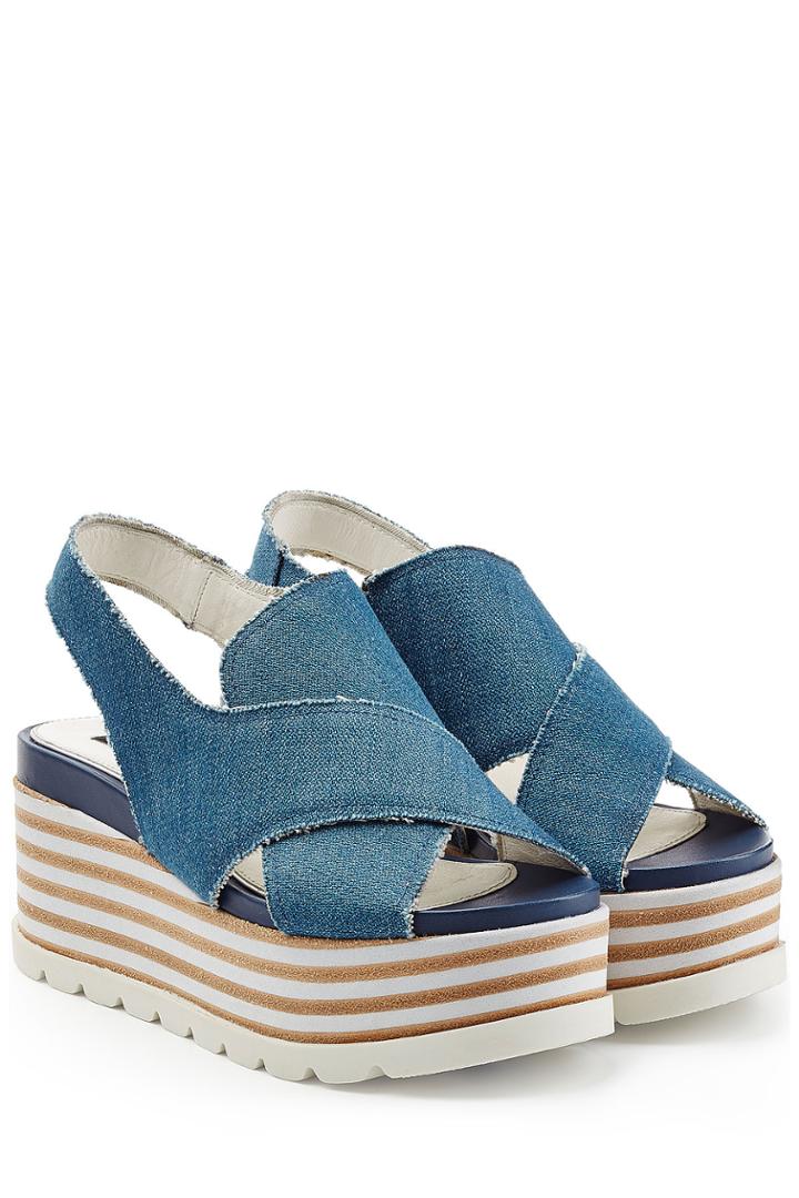 Steffen Schraut Steffen Schraut Denim Platform Sandals - Multicolor