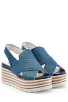Steffen Schraut Steffen Schraut Denim Platform Sandals - Multicolor