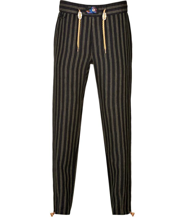 Marc Jacobs Striped Linen Drawstring Pants