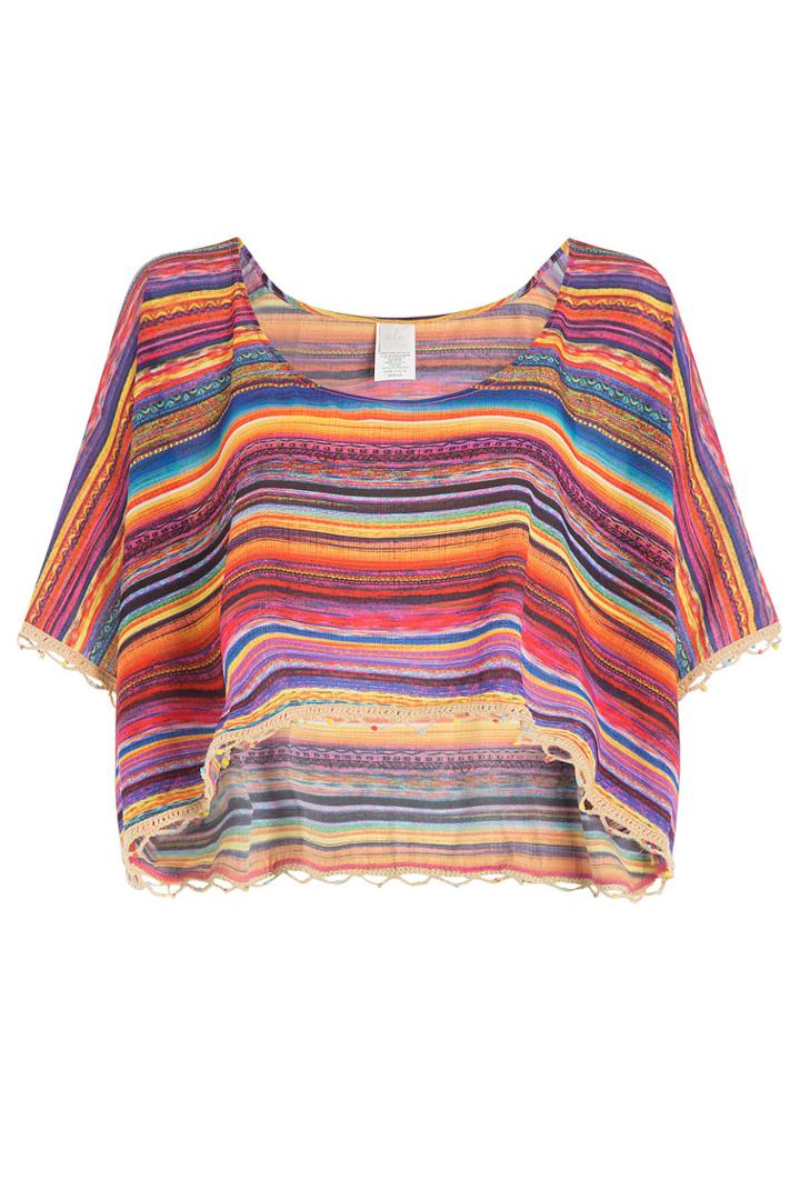 Ále By Alessandra Ále By Alessandra Striped Crop Top - Multicolored