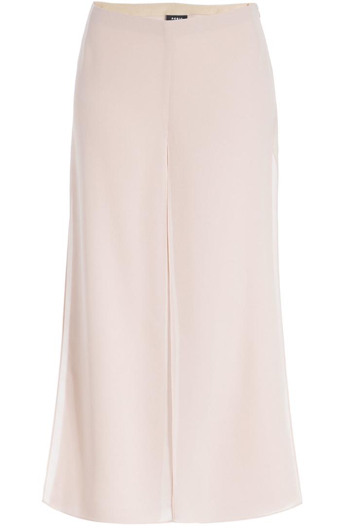 Akris Akris Wide-leg Cropped Silk Trousers