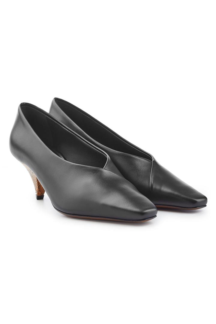 Neous Neous Eralda Leather Pumps With Snake-print Heels