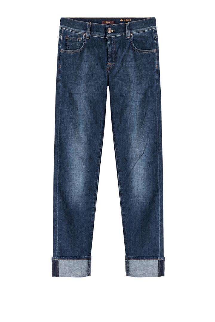 Seven For All Mankind Seven For All Mankind Cuffed Straight Leg Jeans