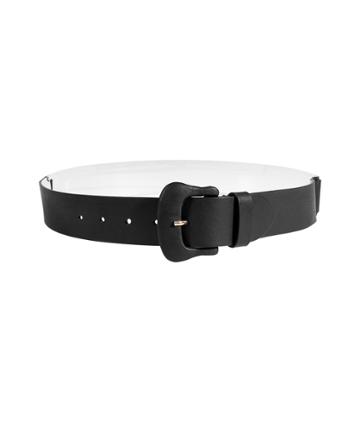 Maison Martin Margiela Black Leather Belt With Translucent Back