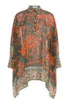 Valentino Valentino Printed Cotton Tunic Top - None