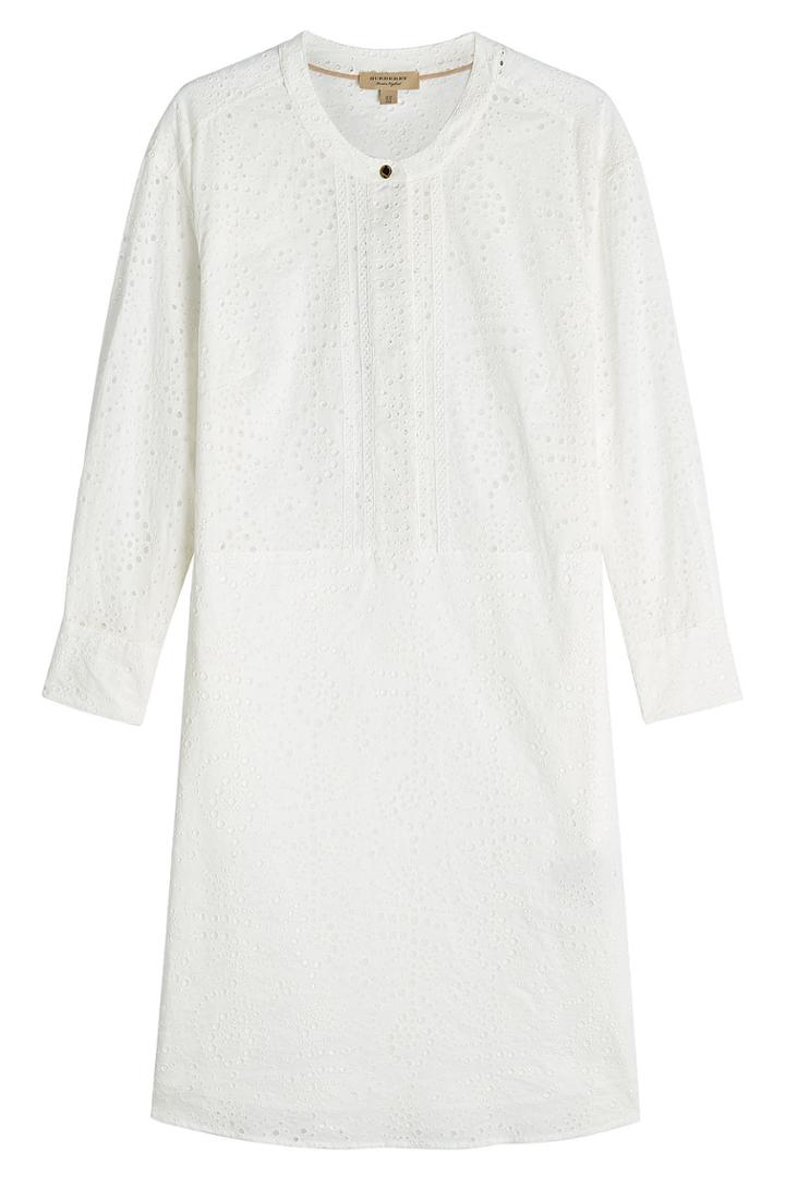Burberry Burberry Daniela Cotton Dress With Cut-out Pattern