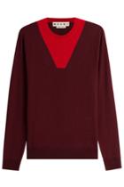 Marni Marni Colorblock Wool Pullover - Red