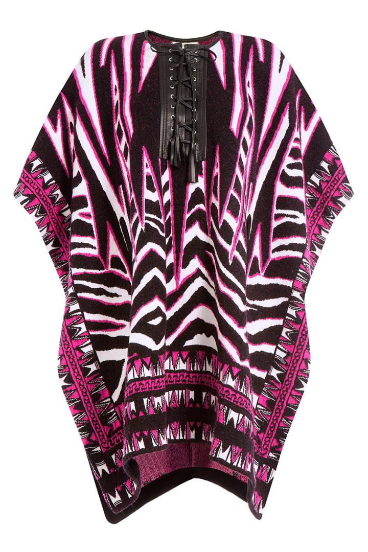 Emilio Pucci Emilio Pucci Wool And Mohair Cape With Leather