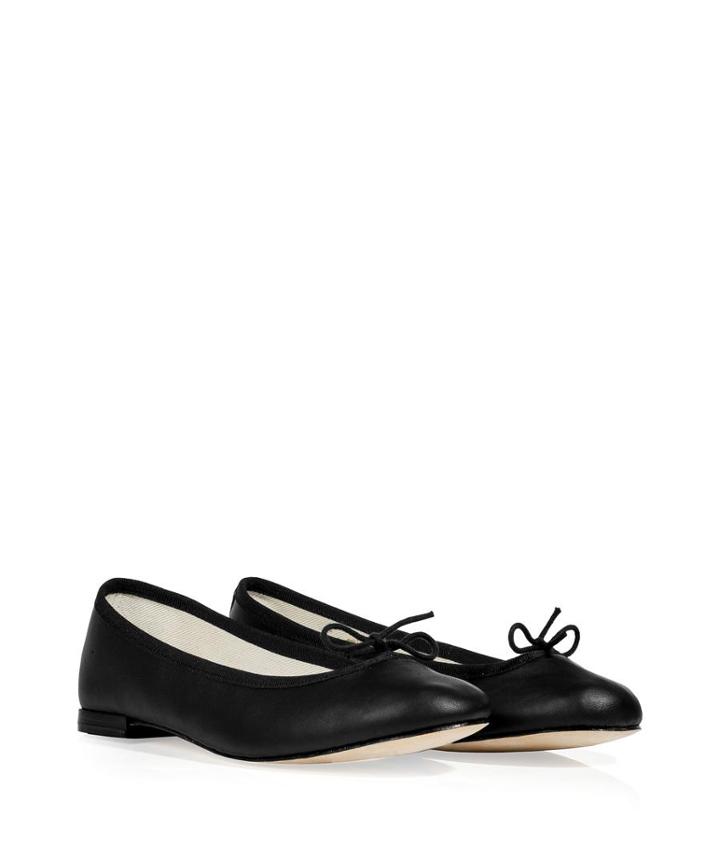 Repetto Leather Cendrillon Ballet Flats In Black