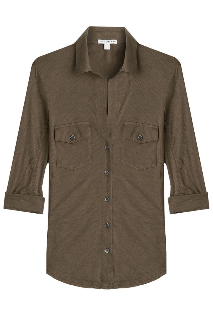 James Perse James Perse Jersey Cotton Shirt