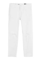 Ag Adriano Goldschmied Ag Adriano Goldschmied Distressed Straight Jeans - White