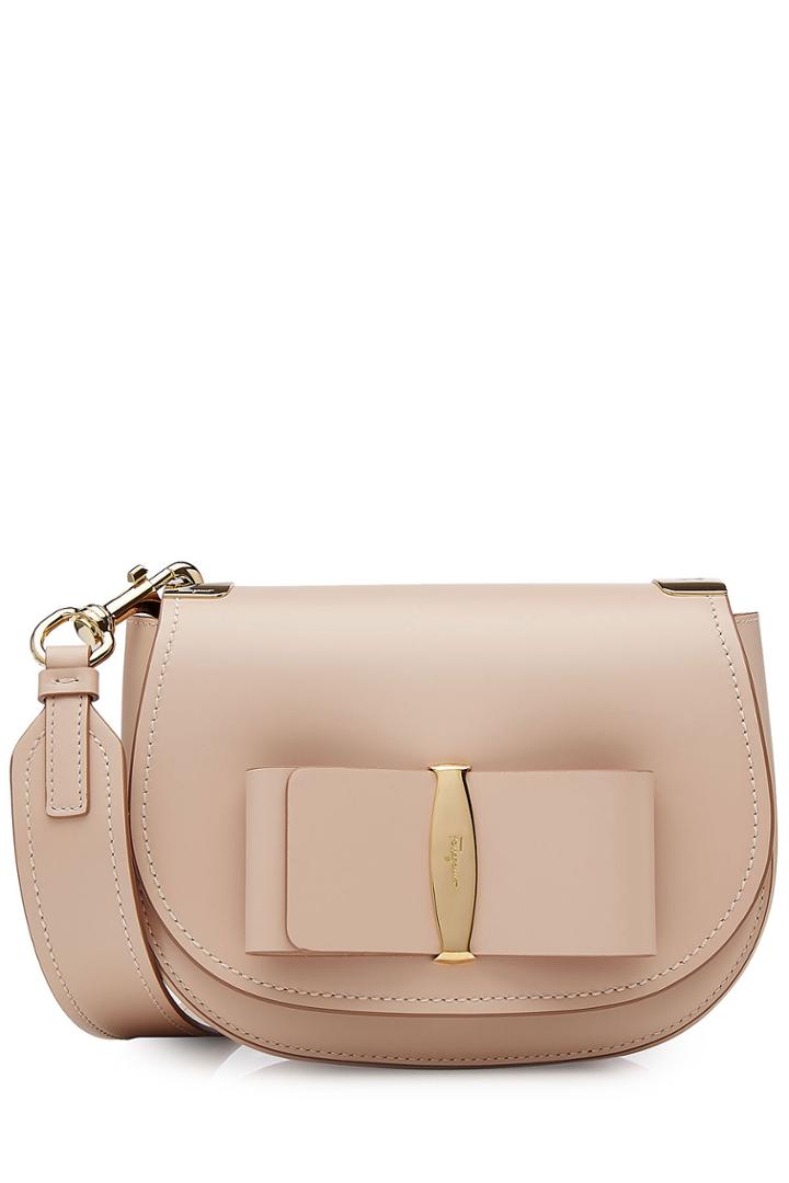 Salvatore Ferragamo Salvatore Ferragamo Leather Shoulder Bag - Beige