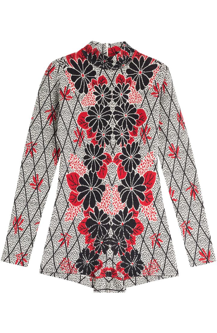 Maison Margiela Silk-wool Printed Romper