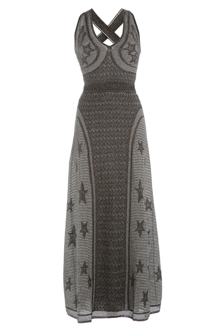 M Missoni M Missoni Crochet Knit Maxi Dress With Metallic Thread - Multicolor