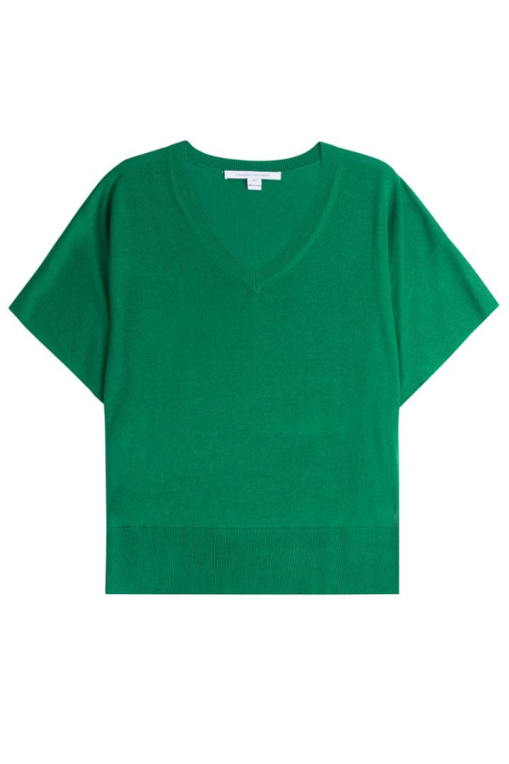 Diane Von Furstenberg Diane Von Furstenberg Knitted Silk Top With Cashmere - Green