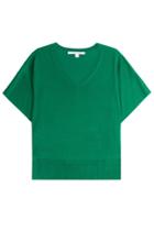 Diane Von Furstenberg Diane Von Furstenberg Knitted Silk Top With Cashmere - Green